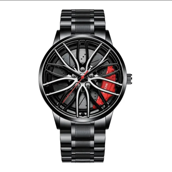 Wossen Whyl - The Alloy Wheel Watch with Stainless Steel Strap with fix dail